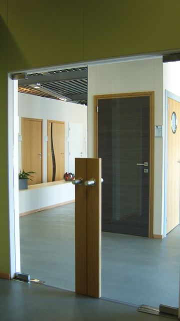 Dubbele glasdeur klaar glas met massief eiken stijl
