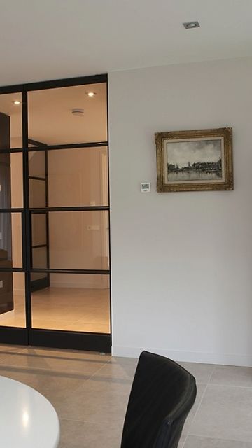 Dubbele smeedijzeren deur pivoterend 4 glasverdelingen